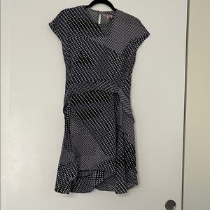 Elegant Black, White and Blue Women's Dress